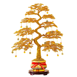 发财树摇钱树摆件客厅轻奢高档工艺品2025新款金钱招财树开业礼物