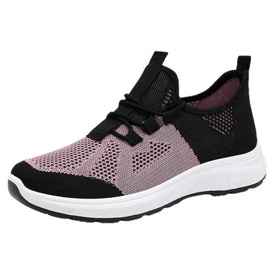鞋子女网面透气单鞋韩版潮流飞织软底跑步鞋时尚百搭款轻便运动鞋