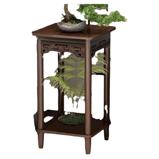 实木花架子盆栽室内落地式客厅小阳台托架展示新中式花盆摆件置物