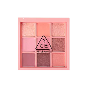 3CE三熹玉九宫格眼影盘BEACH MUSE蜜桃盘哑光珠光9色顺滑易上色女