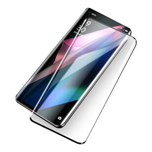 适用oppofindx3钢化膜5G高清抗蓝光findx3pro手机膜防摔防爆保护findx3pro摄影师版曲面全屏全覆盖玻璃防指纹