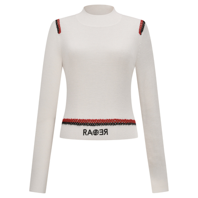 RARE威雅字母刺绣针织毛衫