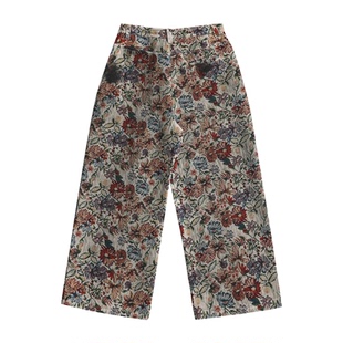 【PacShop】.pac 花卉提花抹脏长西裤 FLORAL TROUSERS