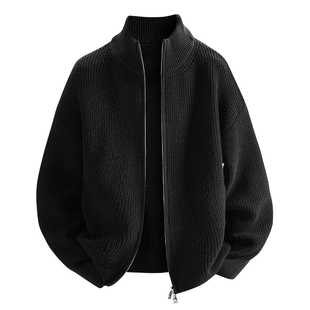 it :5cm/FIVECM简约拉链立领开衫毛衣外套男士2026秋冬款宽松上衣