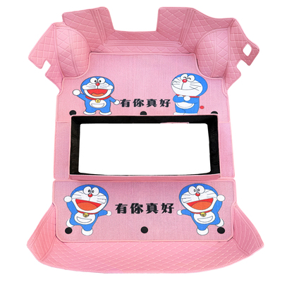 米卡专用卡通图案低速电动四轮老年代步全包围环保防滑电动车脚垫