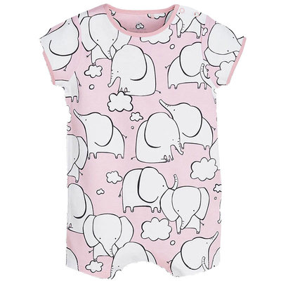 现货男女宝大象爬服哈衣4件童装