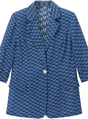 LANDI一粒扣七分袖西服