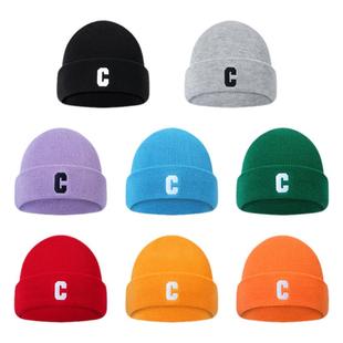 Covemont新款秋冬针织帽毛线帽防寒保暖男女字母刺绣街头情侣冷帽