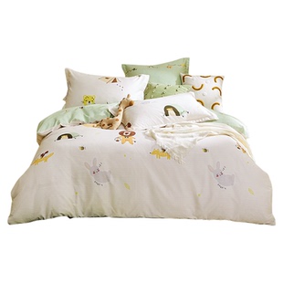 罗莱儿童A类抗菌全棉被套罩纯棉床笠单人男孩女学生宿舍枕套床单