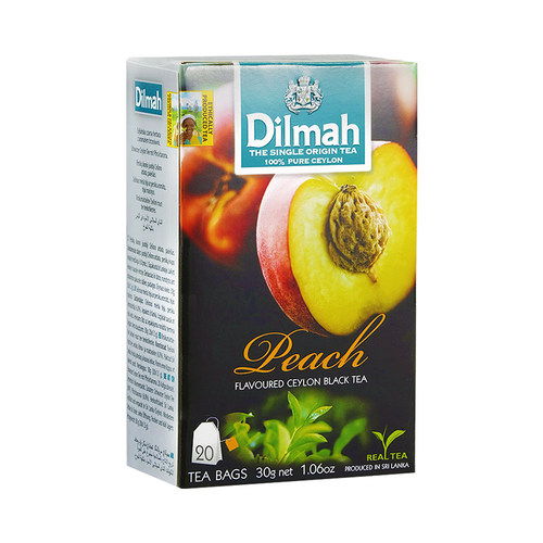 Dilmah迪尔玛F蜜桃红茶20袋茶包 水蜜桃茶包 桃子味茶包 水果茶包