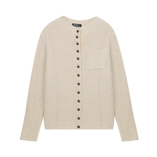 红色圣诞半高领毛衣外套女款2026新款冬季设计感女士针织开衫上衣