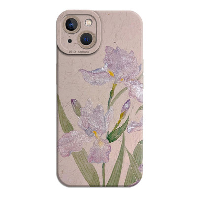 适用oppo系列手机壳硅胶鸢尾花