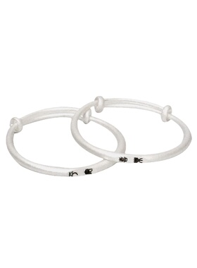 喜鹊银楼银手镯儿童999纯银手饰