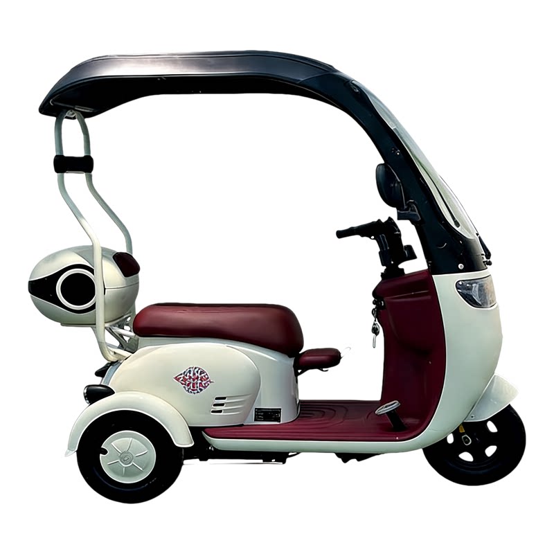 电动三轮车带雨棚封闭棚老年人代步接送孩子女士国标可上牌电瓶车