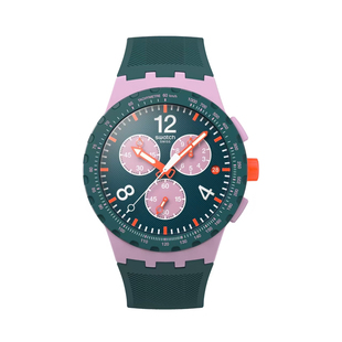 Swatch斯沃琪瑞士手表日历三眼计时运动学生石英彩盘手表新年礼物