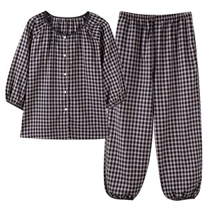 浪莎带胸垫一体睡衣女夏季九分裤