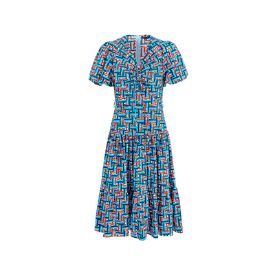 MARYLING印花泡泡袖连衣裙