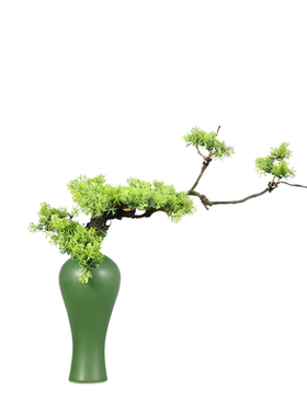 新中式仿真迎客松绿植盆景装饰花