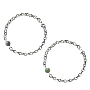 岂翡翡翠单珠手链缅料A货重工编织纯银男女轻奢叠戴百搭礼物925银