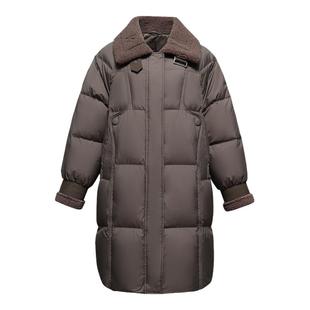 雪中飞2026春新款女士中长款羽绒服翻领皮毛时尚保暖韩版柔软出街