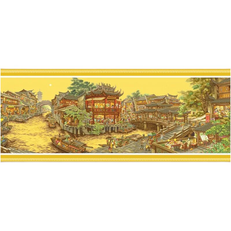 预售ks手工十字绣客厅名画