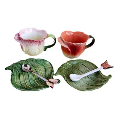 Functionart陶瓷郁金香杯碟套装