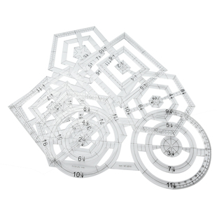 造型拼布尺 正方形五边形圆形六边形定规尺 皮艺diy小件工具布艺