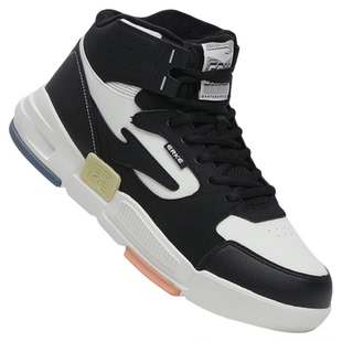 鸿星尔克男鞋冬季2025新款高帮板鞋男款加绒运动鞋男加厚二棉鞋大