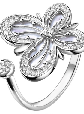 高银精工戒指女EGEM意境S925纯银