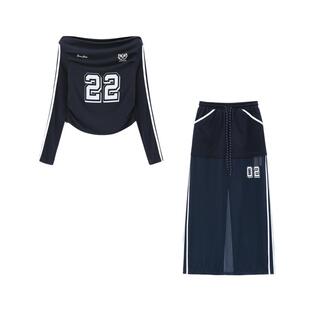 【李雪琴同款】REVAN芮范美式运动长裙套装RL32404519