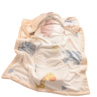 儿童毛毯婴儿小被子幼儿园宝宝午睡专用珊瑚法兰绒盖毯子冬季加厚