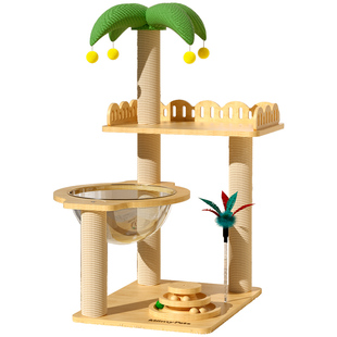 猫爬架小户型不占地太空舱猫窝一体四季通用猫咪观景台猫抓柱玩具