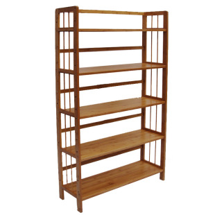 学生简易楠竹书架组合实木儿童创意书架置物架落地书柜三四五六层