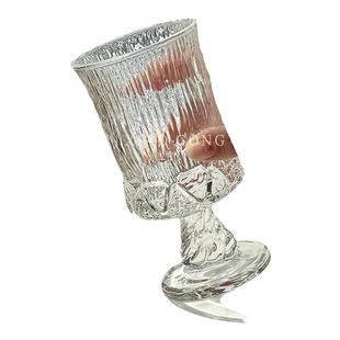 北欧风宫廷高脚杯小众设计玻璃杯红酒杯果酒杯威士忌酒杯果汁杯子