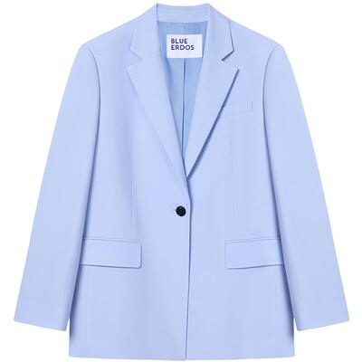 【100%绵羊毛】BLUE ERDOS26早春新品休闲松弛感冰水蓝西装外套女