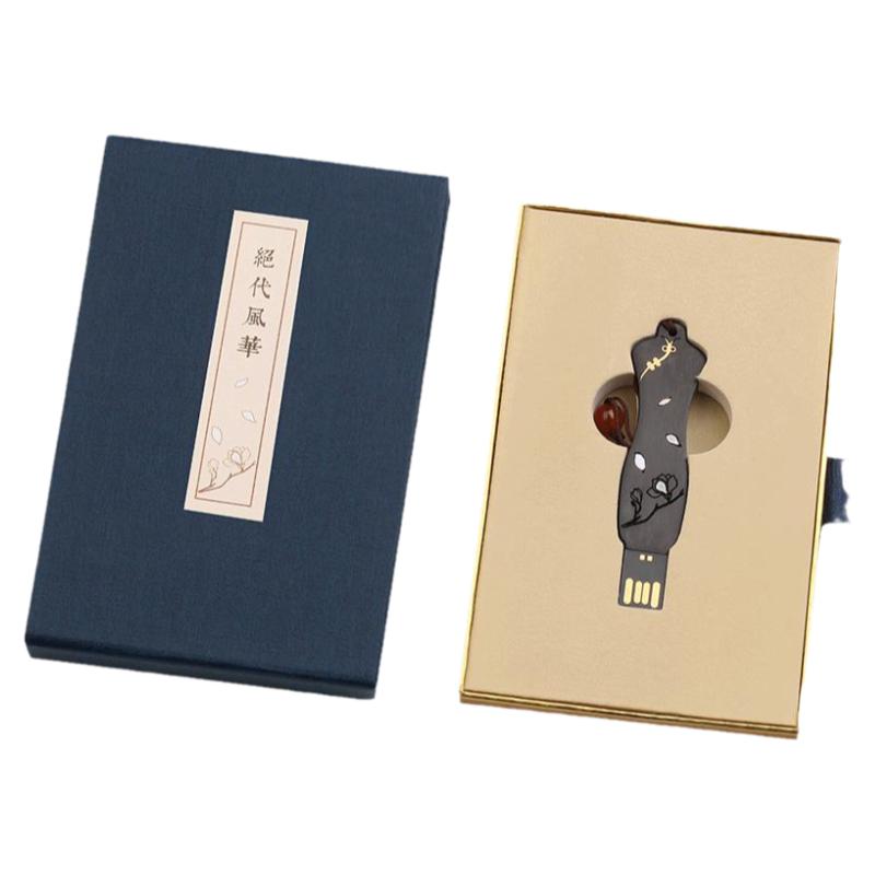 红木u盘32gU盘古风生日礼物定制刻字 故宫文创礼品创意优盘非64g