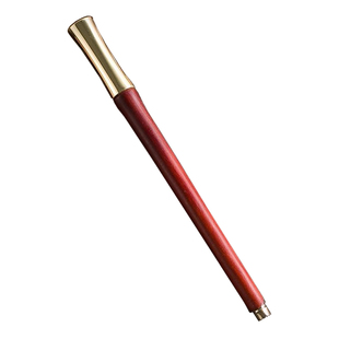 九千年黄铜笔帽红木质签字笔 金属中性笔签约宝珠笔原木制高档商务男士高端笔礼物签单笔学生用刻字定制礼物