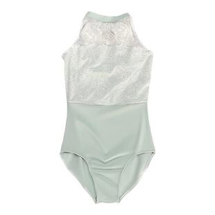 vonsu梵舒新款芭蕾舞练功服空中瑜伽服植绒网纱连体服体操服女