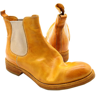 Mantova曼托瓦真皮手工鞋切尔西靴马丁靴马皮复古春秋英伦女短靴