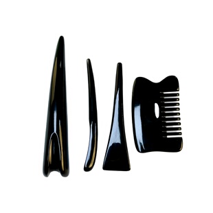 黑水牛角筋膜松懈拔筋棒背圆盘乌龟体雕板背胸腿部头部身体刮痧板