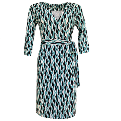 精英律师栗娜朱珠同款绿色裹身裙