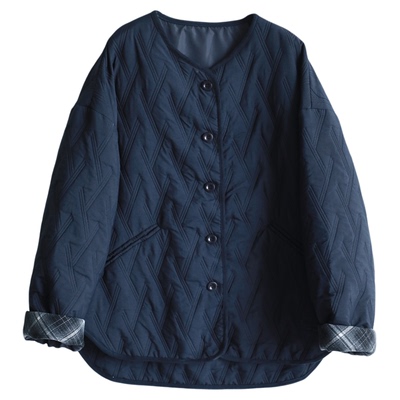 铜扣记薄棉外套女文艺气质韩版