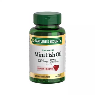 保税仓 美国Natures Bounty自然之宝迷你鱼油软胶囊90粒中老年人