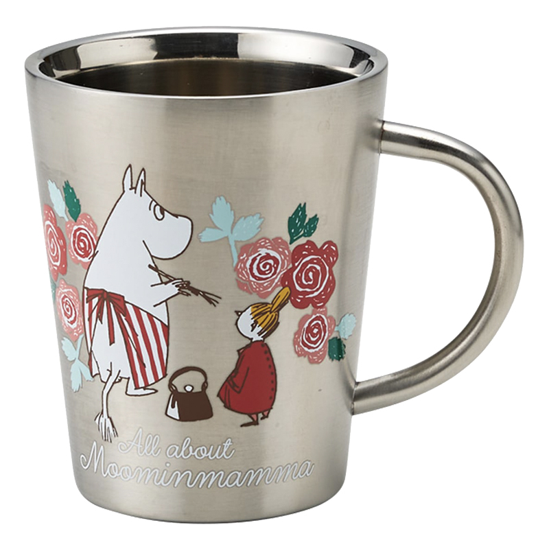 日本进口山加商店moomin姆明不锈钢咖啡马克杯耐摔保温杯子户外杯