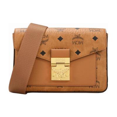 MCM Millie Visetos 老花满印 Nappa皮革 信封相机包 单肩斜挎包