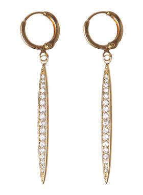 VNJEWELRY铜镀金优雅耳钉耳饰