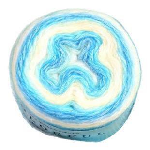 渐变色蛋糕线儿童毛衣围巾帽子线手编diy羊毛线外套线中粗线柔软