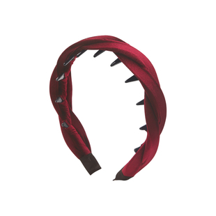 红色丝绒发箍女款高颅顶2025新款洗脸专用头箍带齿压发卡发捆头饰