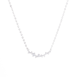 ROMANTIC纯银锁骨链高级设计感精致s925银星星微笑项链女轻奢小众