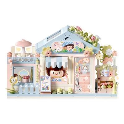 费米肉肉酱街景系列精致拼装积木